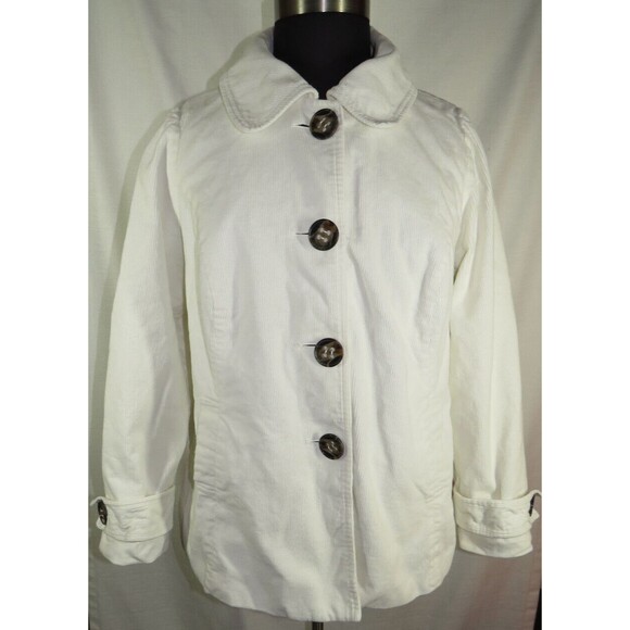 Lane Bryant White Corduroy Jacket Plus Size 14-16 - Picture 3 of 8